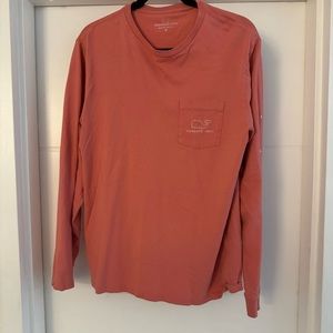 Vineyard Vines Long Sleeve Coral/Orange Tee